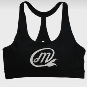 NWT The Mermaid Club Sports Bra in Black Size XS